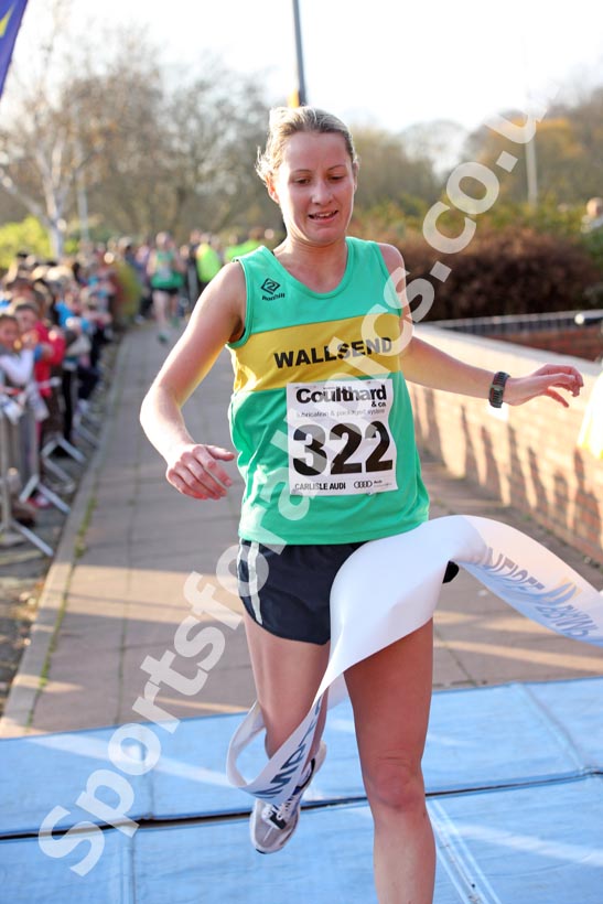 Danielle Hodgkinson (Wallsend Harriers) wins the Brampton to Carlisle 10 mile.